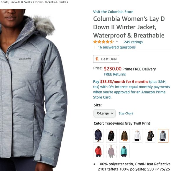 Columbia Jackets \u0026 Coats | Columbia Womens Lay D Down II Winter Jacket, Wate | Color: Blue/Gray | Size: S | Kcutcliff's Closet